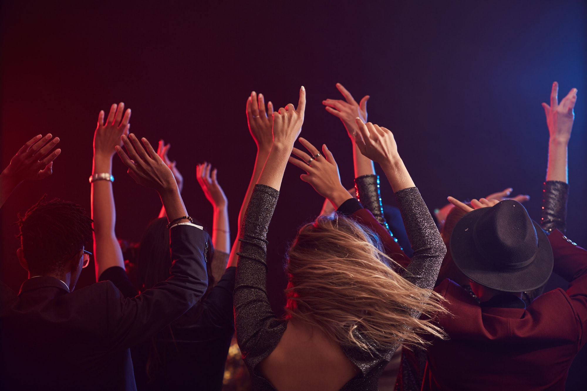 Dancing Crowd in Nightclub